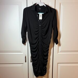 Torrid Black Long Sleeve Ruched Dress
